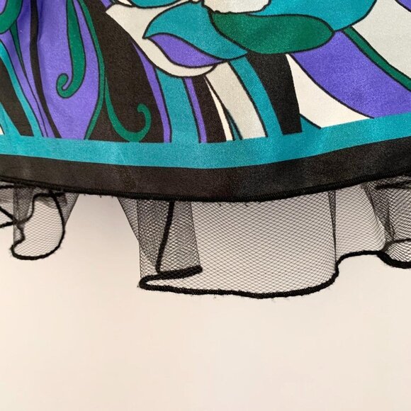 NWT Guess Abstract Print Black Bow Front Dress L - Picture 3 of 9